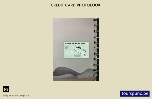 listo para imprimir plantilla frontal de apariencia fotográfica de tarjeta de vi